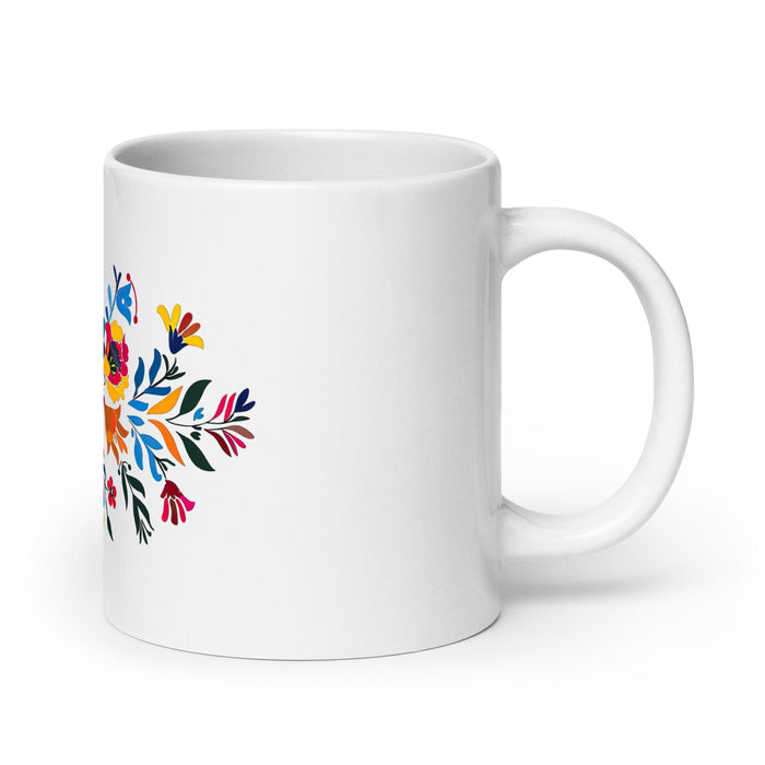 Adrian Exclusive Name Art Piece Home Office Work Coffee Mug Mexican Spanish Pride Gift Cup One-Of-A-Kind Calligraphy White Glossy Mug | A5 Mexicada 20 oz