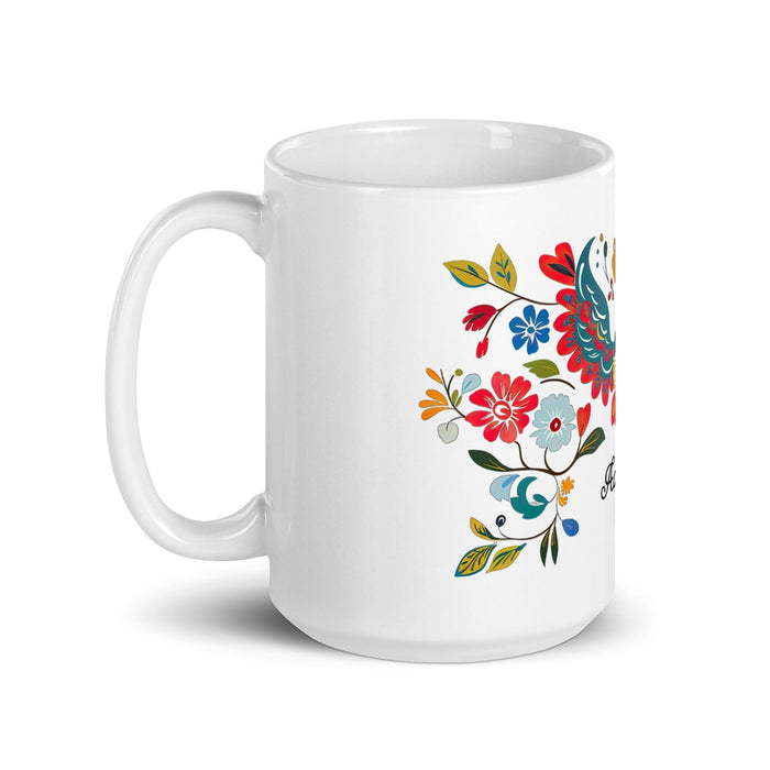 Adrian Exclusive Name Art Piece Home Office Work Coffee Mug Mexican Spanish Pride Gift Cup One - Of - A - Kind Calligraphy White Glossy Mug | A6 - Mexicada