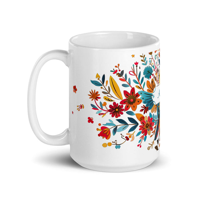 Adrian Exclusive Name Art Piece Home Office Work Coffee Mug Mexican Spanish Pride Gift Cup One-Of-A-Kind Calligraphy White Glossy Mug | A7 Mexicada