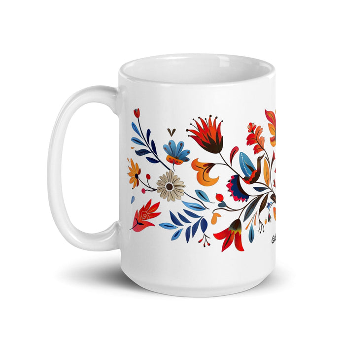 Adriana Exclusive Name Art Piece Home Office Work Coffee Mug Mexican Spanish Pride Gift Cup One-Of-A-Kind Calligraphy White Glossy Mug | A13 Mexicada