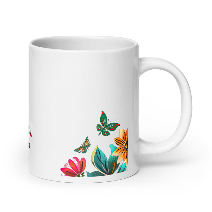 Adriana Exclusive Name Art Piece Home Office Work Coffee Mug Mexican Spanish Pride Gift Cup One - Of - A - Kind Calligraphy White Glossy Mug | A15 - Mexicada