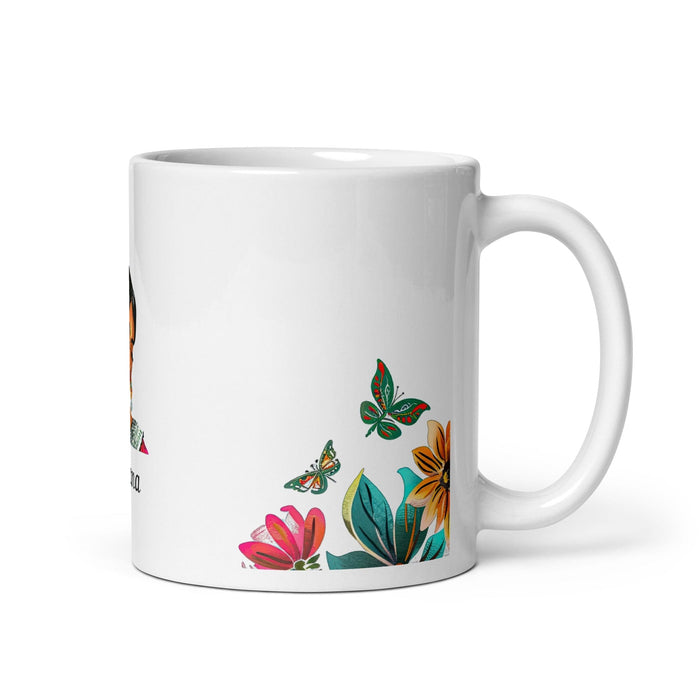 Adriana Exclusive Name Art Piece Home Office Work Coffee Mug Mexican Spanish Pride Gift Cup One-Of-A-Kind Calligraphy White Glossy Mug | A15 Mexicada 11 oz