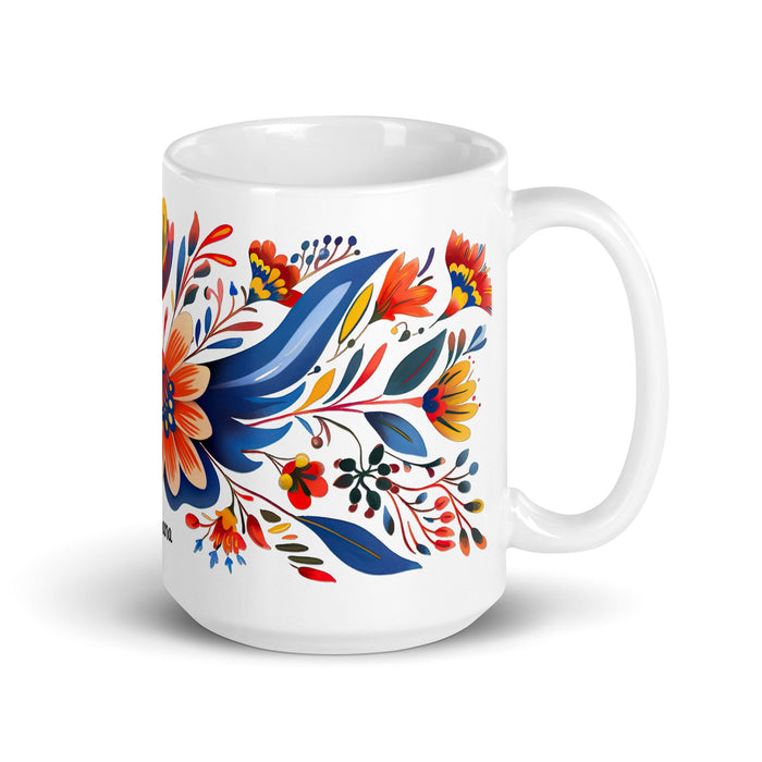 Adriana Exclusive Name Art Piece Home Office Work Coffee Mug Mexican Spanish Pride Gift Cup One - Of - A - Kind Calligraphy White Glossy Mug | A16 - Mexicada