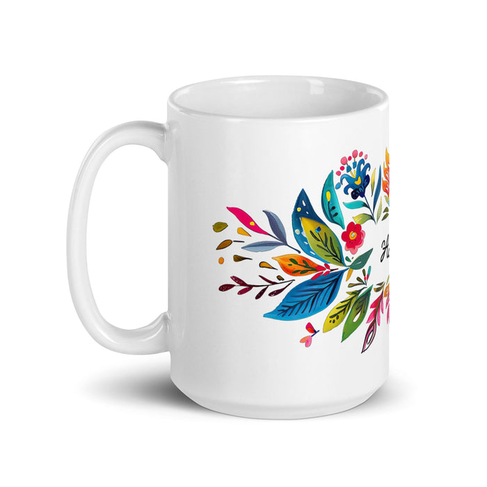 Adriana Exclusive Name Art Piece Home Office Work Coffee Mug Mexican Spanish Pride Gift Cup One - Of - A - Kind Calligraphy White Glossy Mug | A17 - Mexicada