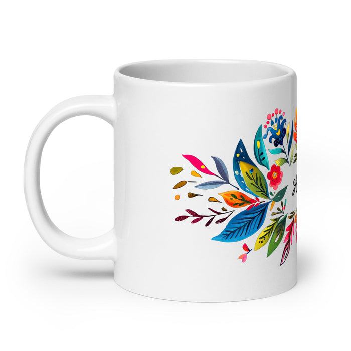 Adriana Exclusive Name Art Piece Home Office Work Coffee Mug Mexican Spanish Pride Gift Cup One - Of - A - Kind Calligraphy White Glossy Mug | A17 - Mexicada