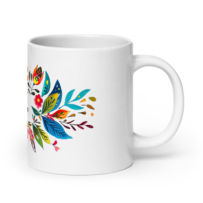 Adriana Exclusive Name Art Piece Home Office Work Coffee Mug Mexican Spanish Pride Gift Cup One-Of-A-Kind Calligraphy White Glossy Mug | A17 Mexicada 20 oz