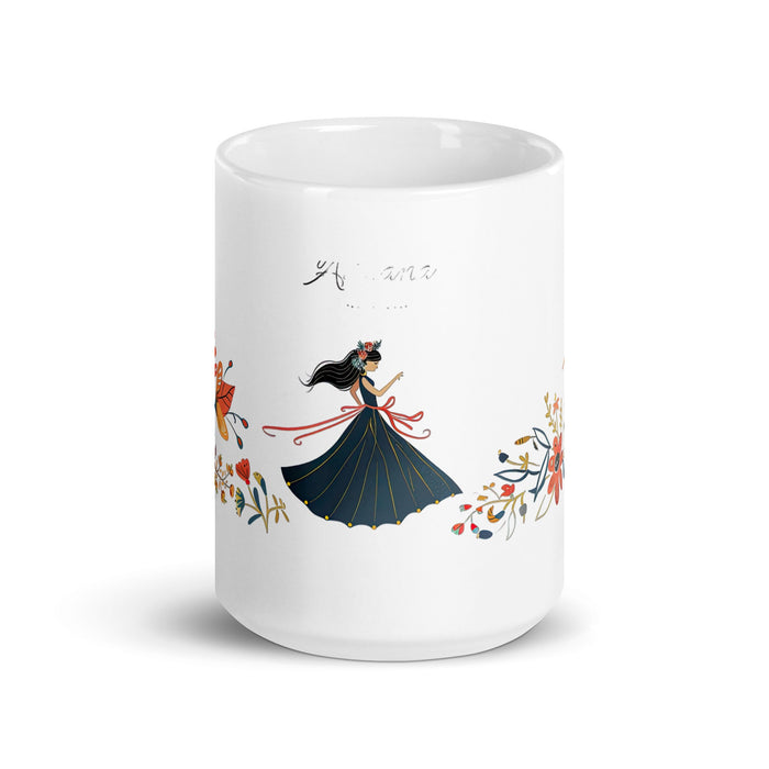 Adriana Exclusive Name Art Piece Home Office Work Coffee Mug Mexican Spanish Pride Gift Cup One - Of - A - Kind Calligraphy White Glossy Mug | A2 - Mexicada