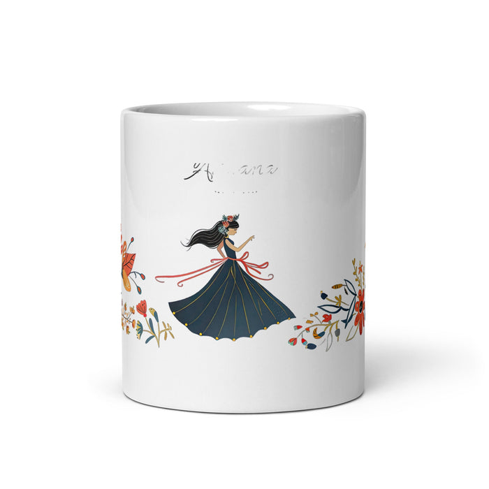 Adriana Exclusive Name Art Piece Home Office Work Coffee Mug Mexican Spanish Pride Gift Cup One - Of - A - Kind Calligraphy White Glossy Mug | A2 - Mexicada