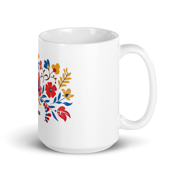 Adriana Exclusive Name Art Piece Home Office Work Coffee Mug Mexican Spanish Pride Gift Cup One - Of - A - Kind Calligraphy White Glossy Mug | A20 - Mexicada