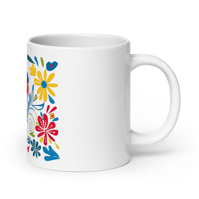 Adriana Exclusive Name Art Piece Home Office Work Coffee Mug Mexican Spanish Pride Gift Cup One - Of - A - Kind Calligraphy White Glossy Mug | A21 - Mexicada