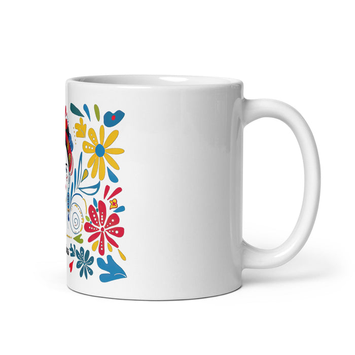 Adriana Exclusive Name Art Piece Home Office Work Coffee Mug Mexican Spanish Pride Gift Cup One - Of - A - Kind Calligraphy White Glossy Mug | A21 - Mexicada