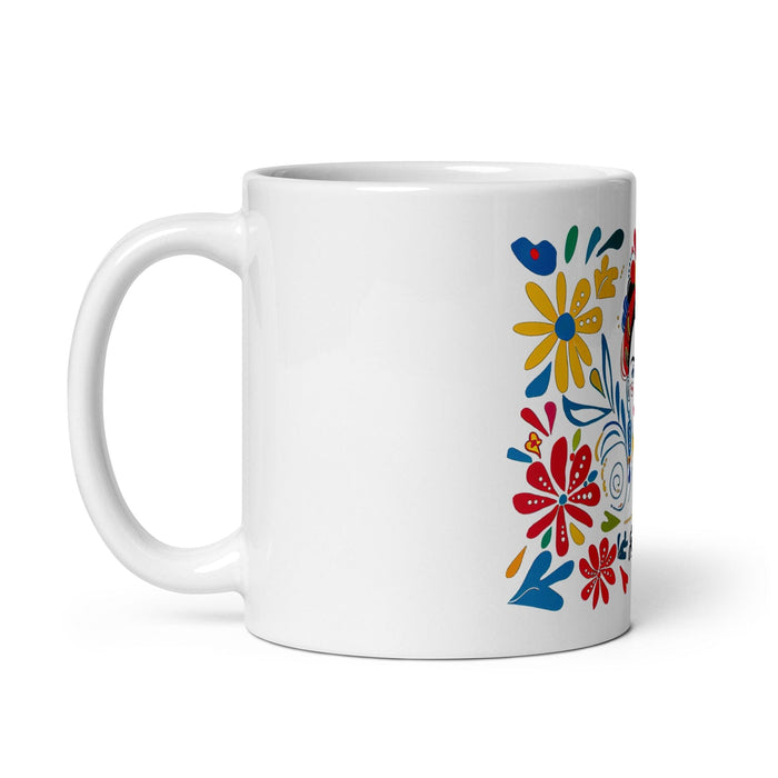 Adriana Exclusive Name Art Piece Home Office Work Coffee Mug Mexican Spanish Pride Gift Cup One-Of-A-Kind Calligraphy White Glossy Mug | A21 Mexicada