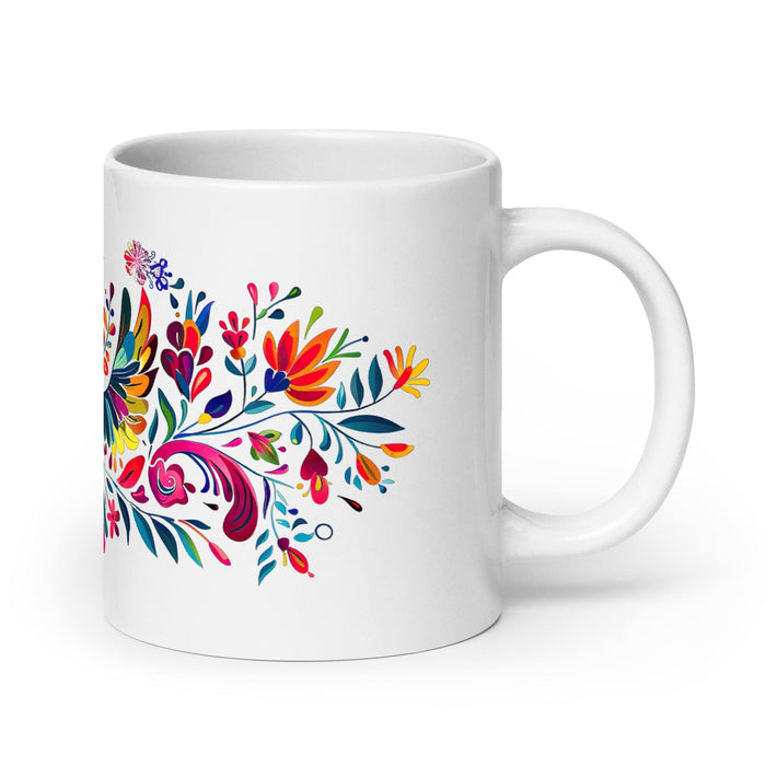 Adriana Exclusive Name Art Piece Home Office Work Coffee Mug Mexican Spanish Pride Gift Cup One-Of-A-Kind Calligraphy White Glossy Mug | A23 Mexicada 20 oz