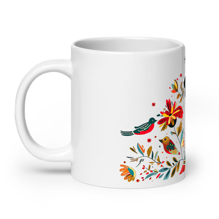 Adriana Exclusive Name Art Piece Home Office Work Coffee Mug Mexican Spanish Pride Gift Cup One - Of - A - Kind Calligraphy White Glossy Mug | A24 - Mexicada