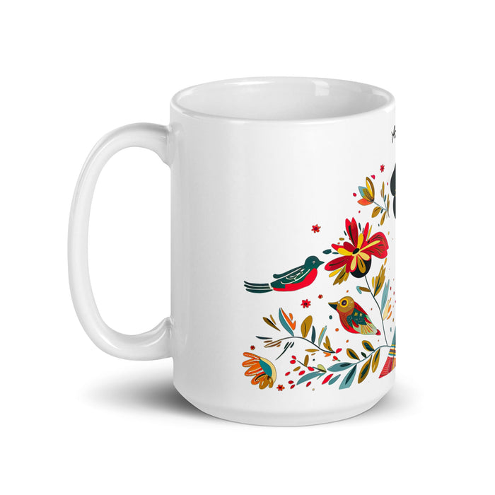 Adriana Exclusive Name Art Piece Home Office Work Coffee Mug Mexican Spanish Pride Gift Cup One - Of - A - Kind Calligraphy White Glossy Mug | A24 - Mexicada