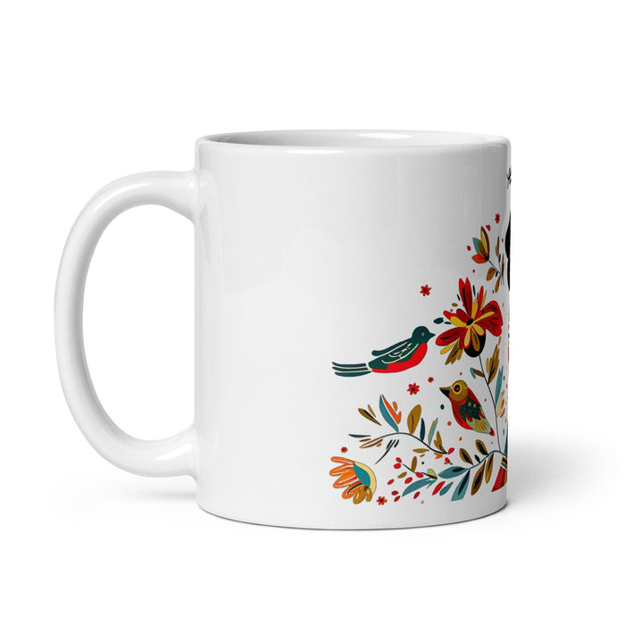 Adriana Exclusive Name Art Piece Home Office Work Coffee Mug Mexican Spanish Pride Gift Cup One-Of-A-Kind Calligraphy White Glossy Mug | A24 Mexicada