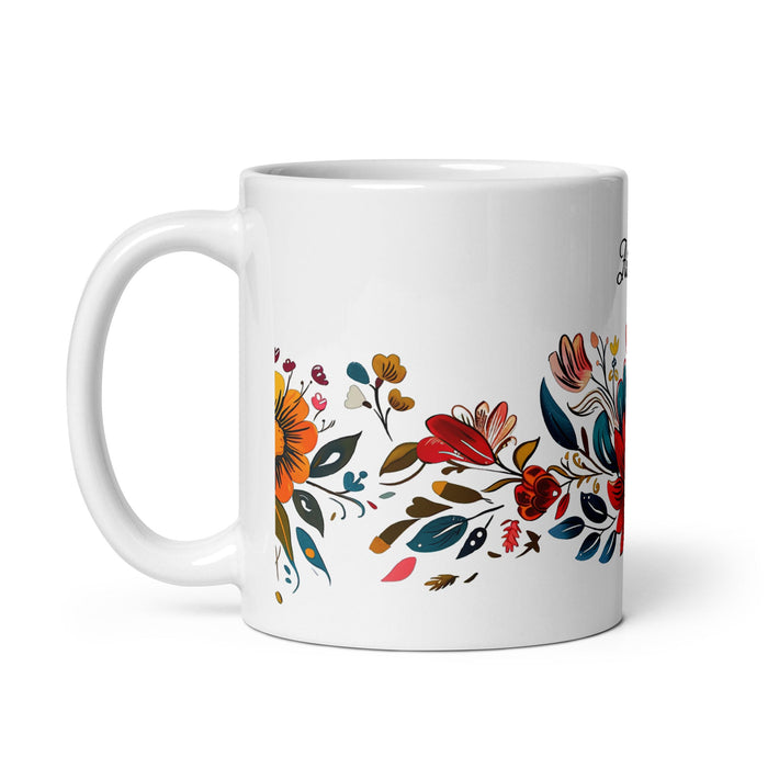 Adriana Exclusive Name Art Piece Home Office Work Coffee Mug Mexican Spanish Pride Gift Cup One - Of - A - Kind Calligraphy White Glossy Mug | A26 - Mexicada