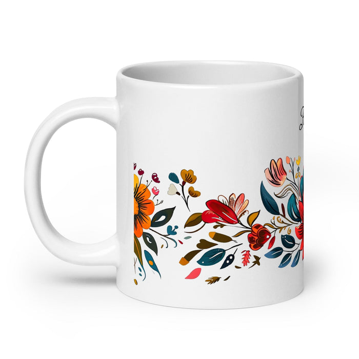 Adriana Exclusive Name Art Piece Home Office Work Coffee Mug Mexican Spanish Pride Gift Cup One-Of-A-Kind Calligraphy White Glossy Mug | A26 Mexicada