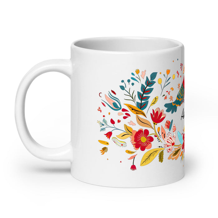 Adriana Exclusive Name Art Piece Home Office Work Coffee Mug Mexican Spanish Pride Gift Cup One - Of - A - Kind Calligraphy White Glossy Mug | A3 - Mexicada