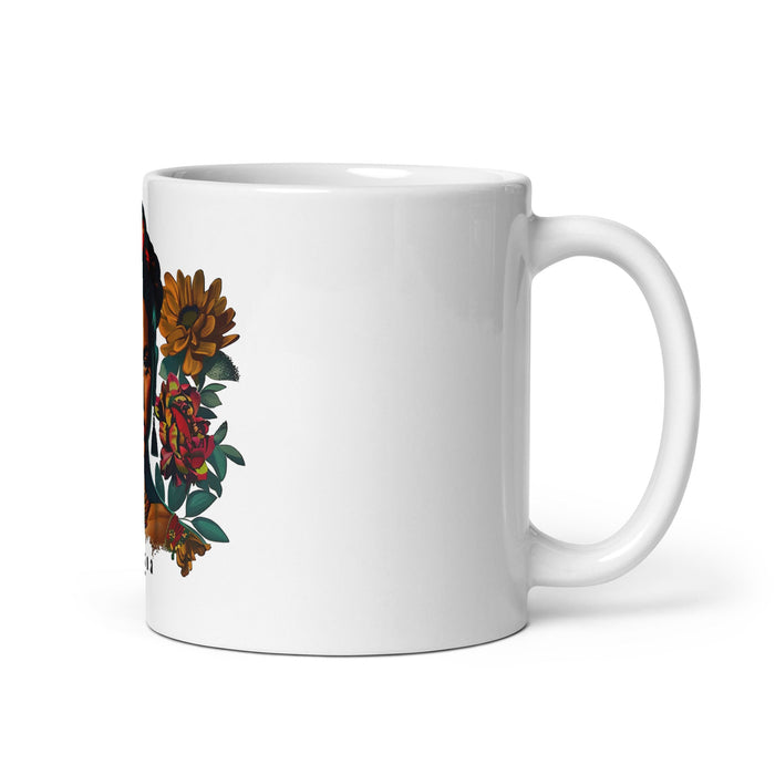 Adriana Exclusive Name Art Piece Home Office Work Coffee Mug Mexican Spanish Pride Gift Cup One - Of - A - Kind Calligraphy White Glossy Mug | A4 - Mexicada