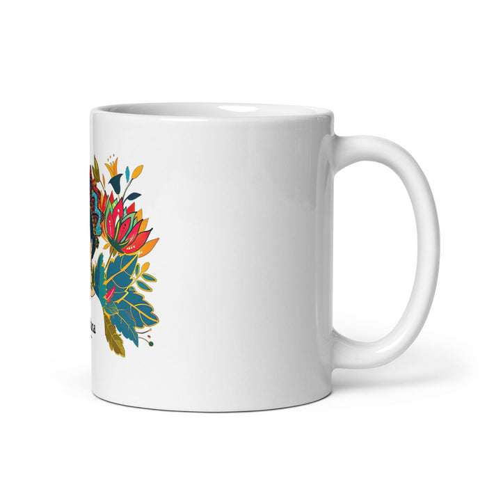 Adriana Exclusive Name Art Piece Home Office Work Coffee Mug Mexican Spanish Pride Gift Cup One - Of - A - Kind Calligraphy White Glossy Mug | A7 - Mexicada