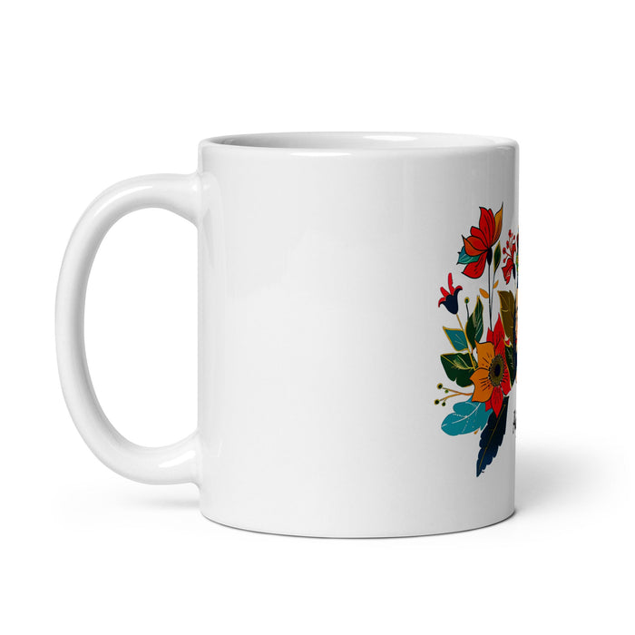 Adriana Exclusive Name Art Piece Home Office Work Coffee Mug Mexican Spanish Pride Gift Cup One - Of - A - Kind Calligraphy White Glossy Mug | A7 - Mexicada