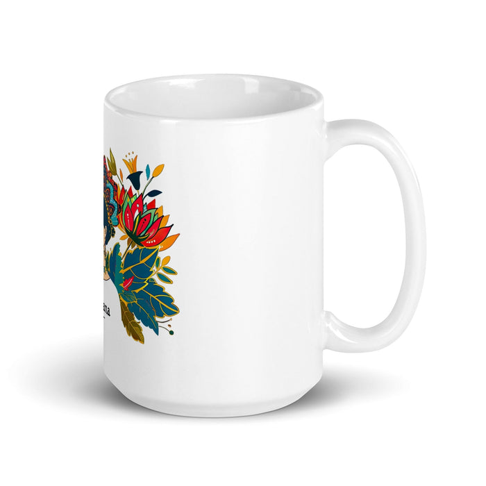 Adriana Exclusive Name Art Piece Home Office Work Coffee Mug Mexican Spanish Pride Gift Cup One-Of-A-Kind Calligraphy White Glossy Mug | A7 Mexicada 15 oz