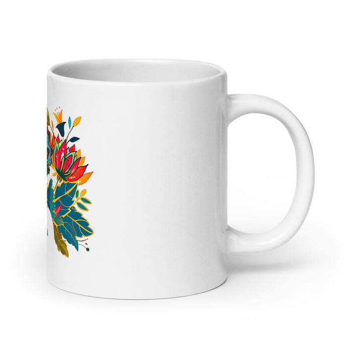 Adriana Exclusive Name Art Piece Home Office Work Coffee Mug Mexican Spanish Pride Gift Cup One-Of-A-Kind Calligraphy White Glossy Mug | A7 Mexicada 20 oz