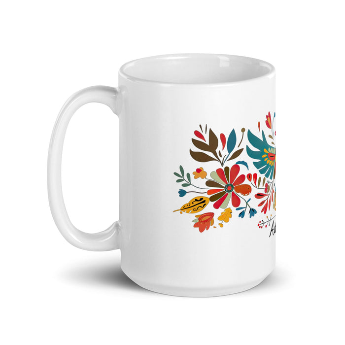 Adriano Exclusive Name Art Piece Home Office Work Coffee Mug Mexican Spanish Pride Gift Cup One - Of - A - Kind Calligraphy White Glossy Mug | A1 - Mexicada