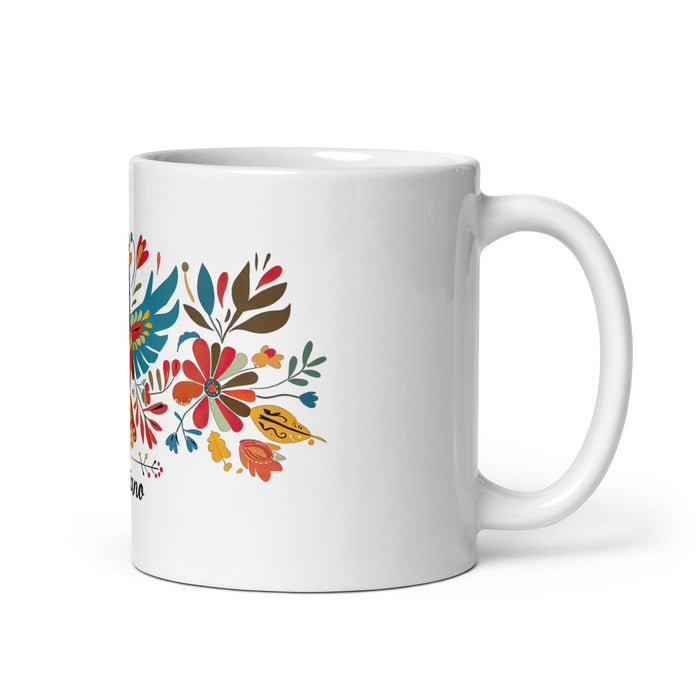 Adriano Exclusive Name Art Piece Home Office Work Coffee Mug Mexican Spanish Pride Gift Cup One-Of-A-Kind Calligraphy White Glossy Mug | A1 Mexicada 11 oz