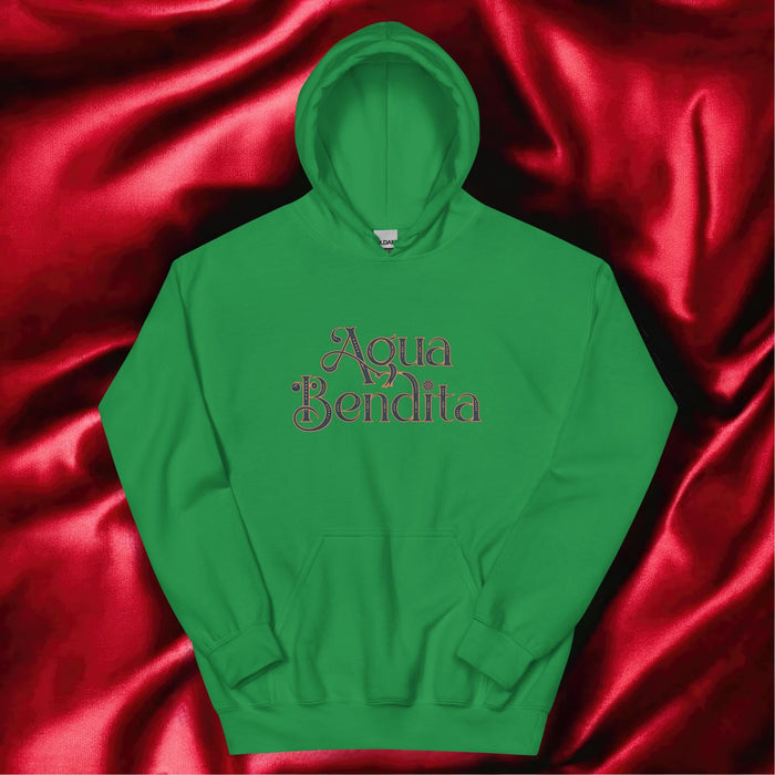 Agua Bendita Exclusive Art Piece Home Office Work Mexican Spanish Pride Gift One-Of-A-Kind Unisex Hoodie | A31 Mexicada Irish Green / S