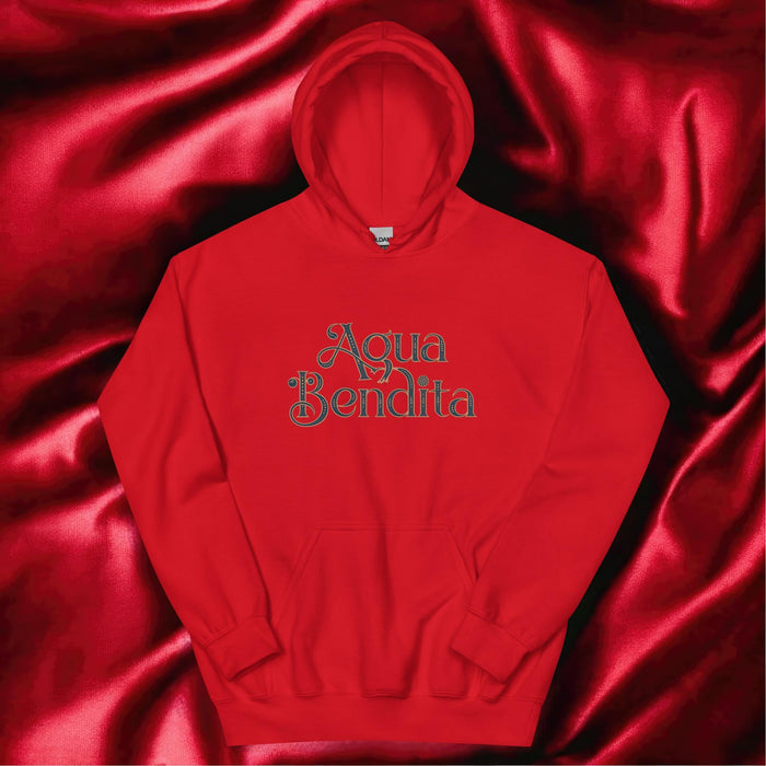 Agua Bendita Exclusive Art Piece Home Office Work Mexican Spanish Pride Gift One-Of-A-Kind Unisex Hoodie | A31 Mexicada Red / S