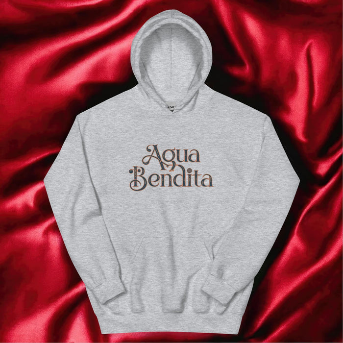 Agua Bendita Exclusive Art Piece Home Office Work Mexican Spanish Pride Gift One-Of-A-Kind Unisex Hoodie | A31 Mexicada Sport Grey / S