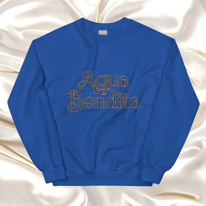 Agua Bendita Exclusive Art Piece Home Office Work Mexican Spanish Pride Gift One-Of-A-Kind Unisex Sweatshirt | A31 Mexicada Royal / S