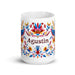 Agustín Exclusive Name Art Piece Home Office Work Coffee Mug Mexican Spanish Pride Gift Cup One-Of-A-Kind Calligraphy White Glossy Mug | A1 Mexicada