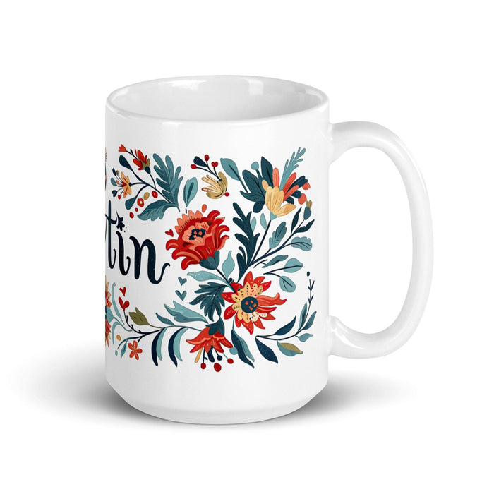 Agustín Exclusive Name Art Piece Home Office Work Coffee Mug Mexican Spanish Pride Gift Cup One-Of-A-Kind Calligraphy White Glossy Mug | A10 Mexicada 15 oz