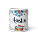 Agustín Exclusive Name Art Piece Home Office Work Coffee Mug Mexican Spanish Pride Gift Cup One - Of - A - Kind Calligraphy White Glossy Mug | A17 - Mexicada