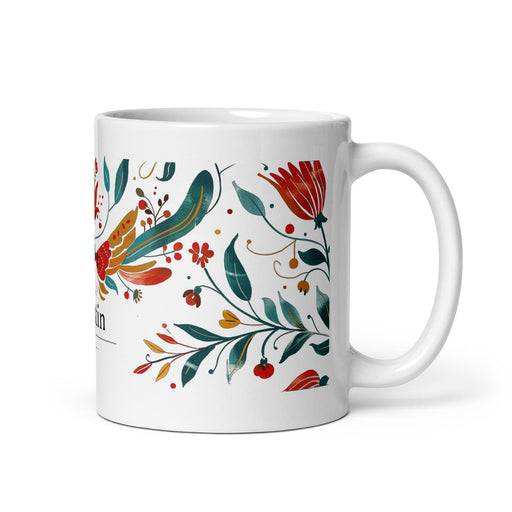 Agustín Exclusive Name Art Piece Home Office Work Coffee Mug Mexican Spanish Pride Gift Cup One-Of-A-Kind Calligraphy White Glossy Mug | A2 Mexicada 11 oz