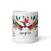 Agustín Exclusive Name Art Piece Home Office Work Coffee Mug Mexican Spanish Pride Gift Cup One-Of-A-Kind Calligraphy White Glossy Mug | A2 Mexicada