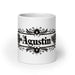 Agustín Exclusive Name Art Piece Home Office Work Coffee Mug Mexican Spanish Pride Gift Cup One - Of - A - Kind Calligraphy White Glossy Mug | A3 - Mexicada