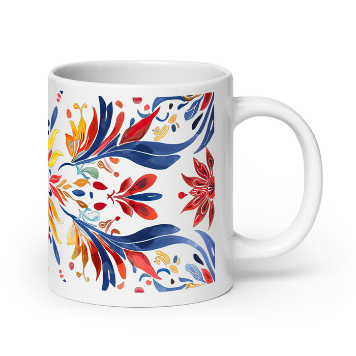 Agustín Exclusive Name Art Piece Home Office Work Coffee Mug Mexican Spanish Pride Gift Cup One - Of - A - Kind Calligraphy White Glossy Mug | A8 - Mexicada