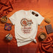 Ahorita significa nunca T-Shirt, Funny Mexican Sugar Skull Clock Tee, Dia de Muertos Calavera, Humorous Spanish Quote Unisex Shirt, Tan Color Mexicada