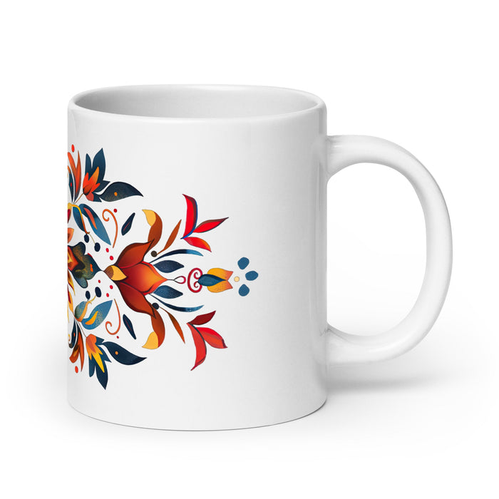 Aída Exclusive Name Art Piece Home Office Work Coffee Mug Mexican Spanish Pride Gift Cup One - Of - A - Kind Calligraphy White Glossy Mug | A1 - Mexicada