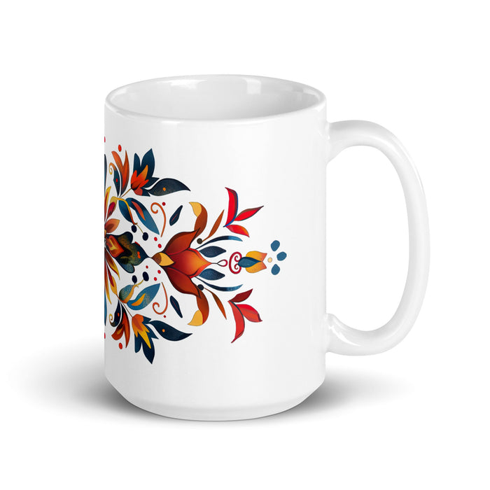 Aída Exclusive Name Art Piece Home Office Work Coffee Mug Mexican Spanish Pride Gift Cup One - Of - A - Kind Calligraphy White Glossy Mug | A1 - Mexicada