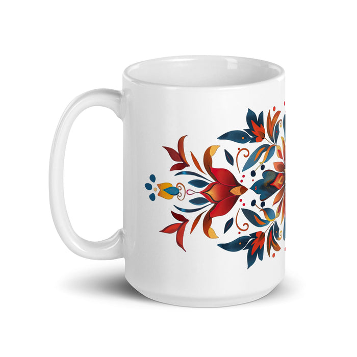 Aída Exclusive Name Art Piece Home Office Work Coffee Mug Mexican Spanish Pride Gift Cup One - Of - A - Kind Calligraphy White Glossy Mug | A1 - Mexicada