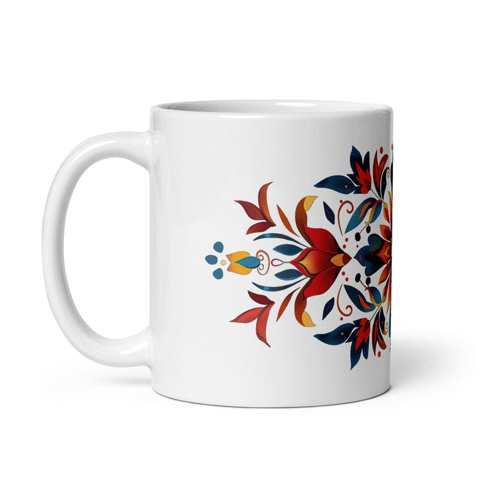 Aída Exclusive Name Art Piece Home Office Work Coffee Mug Mexican Spanish Pride Gift Cup One-Of-A-Kind Calligraphy White Glossy Mug | A1 Mexicada