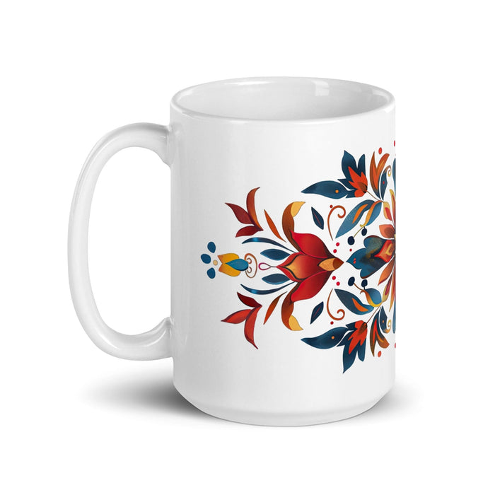 Aída Exclusive Name Art Piece Home Office Work Coffee Mug Mexican Spanish Pride Gift Cup One-Of-A-Kind Calligraphy White Glossy Mug | A1 Mexicada