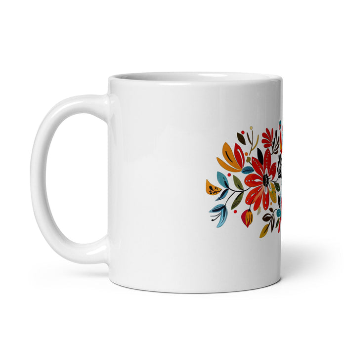 Aída Exclusive Name Art Piece Home Office Work Coffee Mug Mexican Spanish Pride Gift Cup One - Of - A - Kind Calligraphy White Glossy Mug | A10 - Mexicada