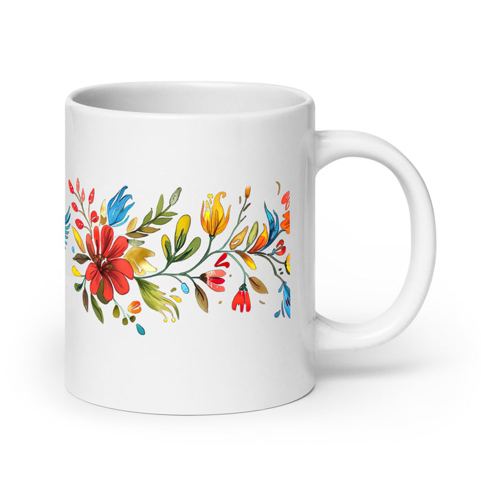 Aída Exclusive Name Art Piece Home Office Work Coffee Mug Mexican Spanish Pride Gift Cup One - Of - A - Kind Calligraphy White Glossy Mug | A12 - Mexicada