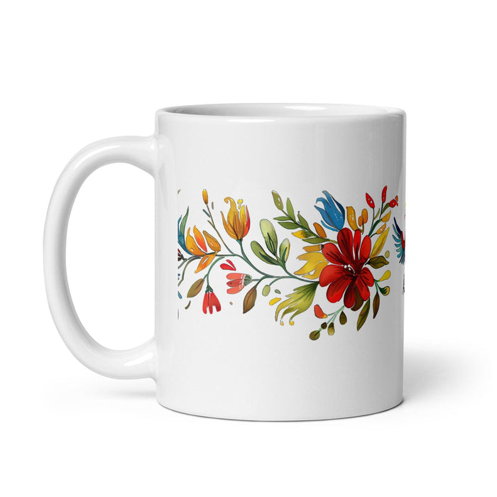 Aída Exclusive Name Art Piece Home Office Work Coffee Mug Mexican Spanish Pride Gift Cup One-Of-A-Kind Calligraphy White Glossy Mug | A12 Mexicada